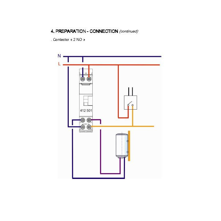 Legrand - Contacteur CX3 J/N heures creuses - 25A bipolaire pour chauffe-eau - Réf : 412501