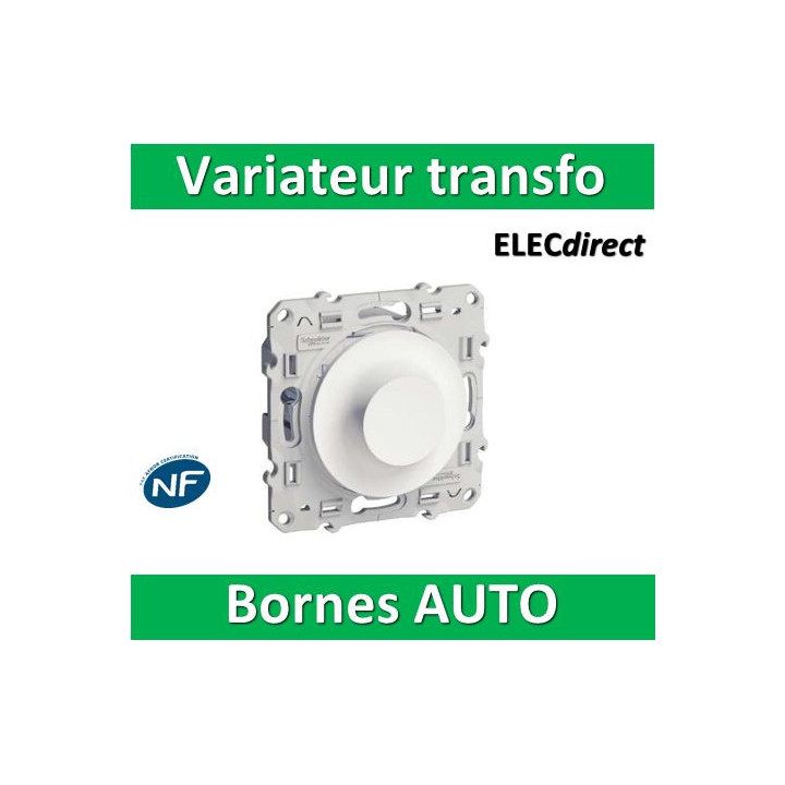 Schneider Odace - Variateur pour transfo. électronique et LED - Blanc - 420W/VA - S520515