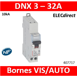 DISJONCTEUR LEGRAND DNX3 PH/N 32A - AUTO/VIS - 10kA - 407717