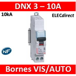 DISJONCTEUR LEGRAND DNX3 PH/N10A - AUTO/VIS - 10kA - 407712
