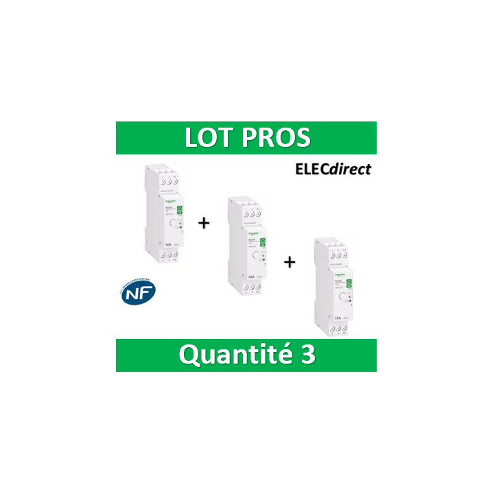 Schneider - Télérupteur RESI9 XP - Unipolaire 16A - 250V - Silencieux - R9PCL2Sx3