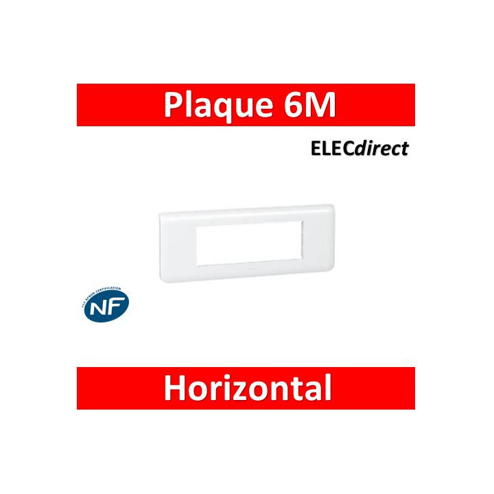 Legrand Mosaic - Plaque 6 modules - horizontal - 078816