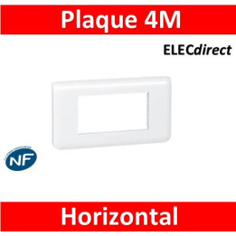 Legrand Mosaic - Plaque 4 modules - horizontal - 078814