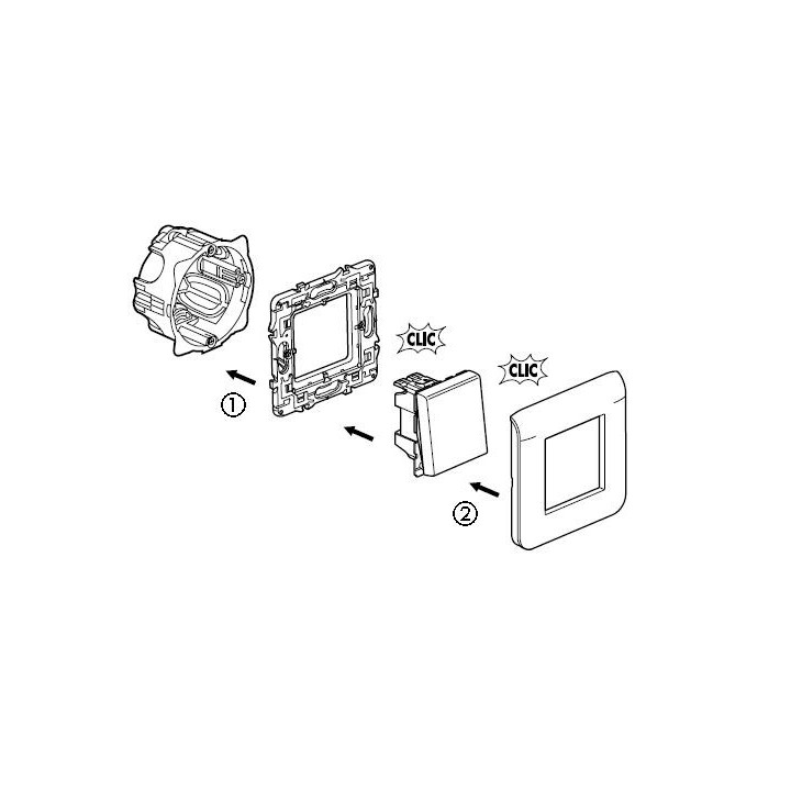 Legrand Mosaic - Va-et-Vient - 2 modules - 10A - 230V - 077011