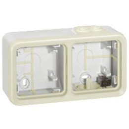 Legrand Plexo - Boîtier blanc 2 postes horizontaux - IP55/IK07 - 069690