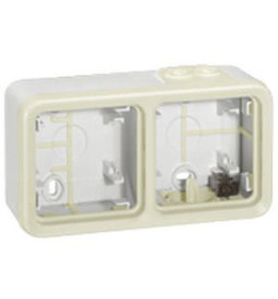 Legrand Plexo - Boîtier blanc 2 postes horizontaux - IP55/IK07 - 069690