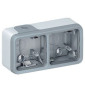 Legrand Plexo - Boîtier 2 postes horizontaux - IP55/IK07 - 069672