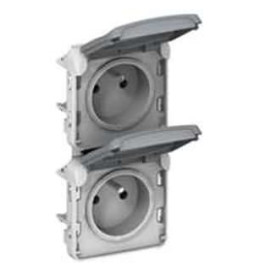 Legrand Plexo - Double PC précâblées - vertical - 16A - 230V  - IP55/IK07 - 069563