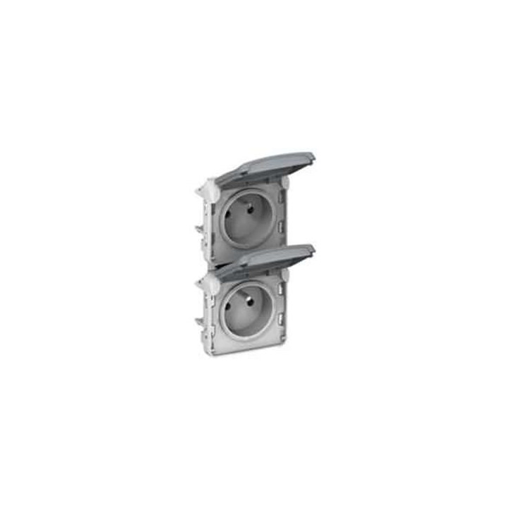 Legrand Plexo - Double PC précâblées - vertical - 16A - 230V  - IP55/IK07 - 069563