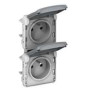 Legrand Plexo - Double PC précâblées - vertical - 16A - 230V  - IP55/IK07 - 069563