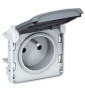 Legrand Plexo - Prise de courant 2P+T composable 16A - 230V - IP55/IK07 - 069551
