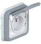 Legrand Plexo - Prise de courant encastré 2P+T 16A - 230V - IP55/IK07 - 069831