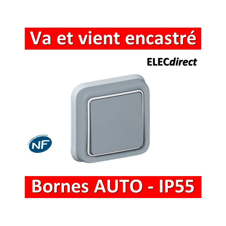 Legrand Plexo - Va-et-Vient encastré 10A - 230V - IP55/IK07 - 069811