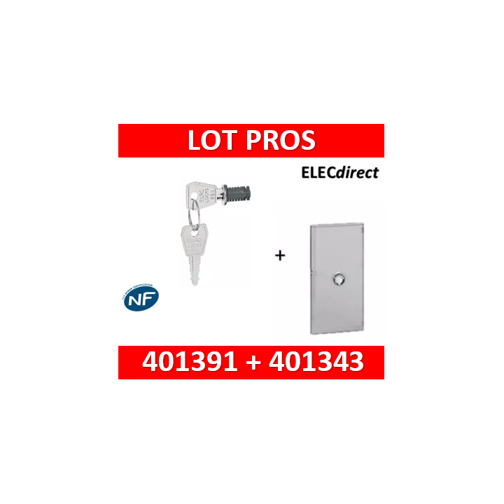 Legrand - Porte Drivia transparente 39 modules IP40 - IK07 pour coffret 401213 + serrure- 401343+401391