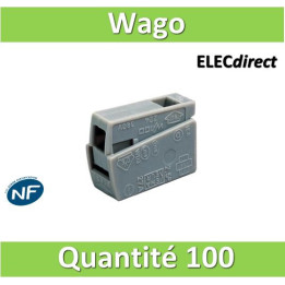 WAGO - Boîte de 100 Bornes auto pour luminaires 1 conducteur fils R / 1 conducteur fils R - S (0.5 à 2.5 mm2) WAG 224-101