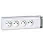 Legrand - Bloc multiprise fixable 4 prises de courant 2P+T longueur 253mm - à cabler - Réf : 050610