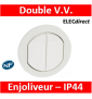 Legrand Céliane - Enjoliveur double allumage blanc - IP44 - 067802