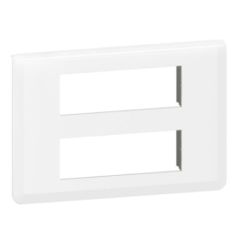 Legrand Mosaic - Plaque 2 x 6 modules - Blanc - Réf : 078836L