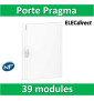 Schneider - Porte opaque blanche coffret PRAGMA IP40/IK09 - 3 rangées de 13 modules - 39M - PRA16313