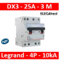Legrand - Disjoncteur 4P DX3 25A - 10kA - courbe C - 407909
