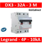 Legrand - Disjoncteur 4P DX3 32A - 10kA - courbe C - 407910