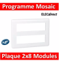 Legrand Mosaic - Plaque 2 x 8 modules - Blanc - 078837