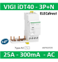 Schneider Acti9 iDT40 - module différentiel Vigi - départ iDT40 - 3P+N 25A 300mA type AC - A9Y63725