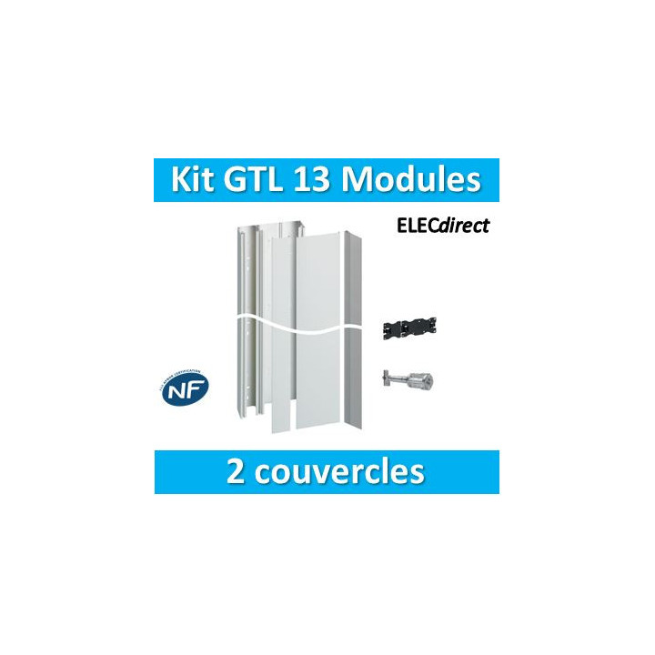 Hager - Kit GTL 13 Modules - 2 couvercles - 2x1,3m - Réf : JK213D