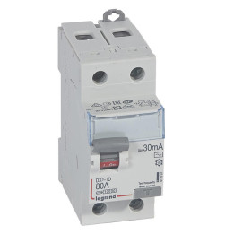 Legrand - DX3 - Interrupteur Différentiel  - 2P - 80 A - 30mA  - Type AC - Réf : 411507