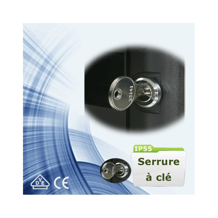 Digital Electric - Serrure à clé pour coffrets étanche - IP55 - Réf : 07132