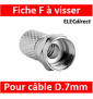 Legrand - Fiche TV - ''F'' mâle à visser - pour câble coaxial Ø7 mm - 073990