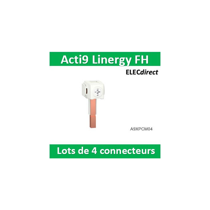 Schneider - Acti9 Linergy FH - lot de 4 connecteurs pour peigne - 100A - 35mm2 - A9XPCM04