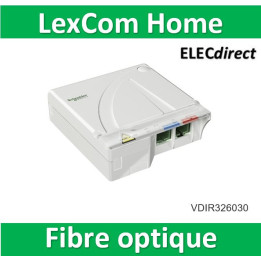 Schneider - LexCom Home Dispositif Terminaison Intérieur Optique équipé 2 traversées SC/APC - VDIR326030