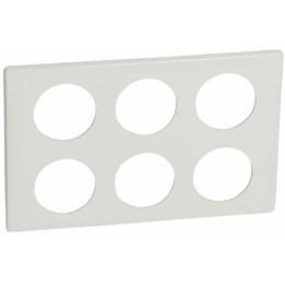 Legrand Céliane - Plaque 2 x 3 postes - Blanc - Réf : 068609
