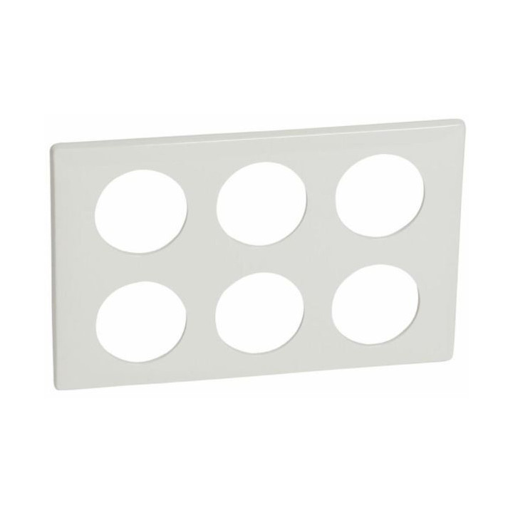 Legrand Céliane - Plaque 2 x 3 postes - Blanc - Réf : 068609