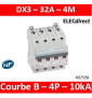 Disjoncteur DX³6000 10kA arrivée haute et départ bas à vis 4P 400V - 32A - courbe B - 4 modules - Réf : 407598