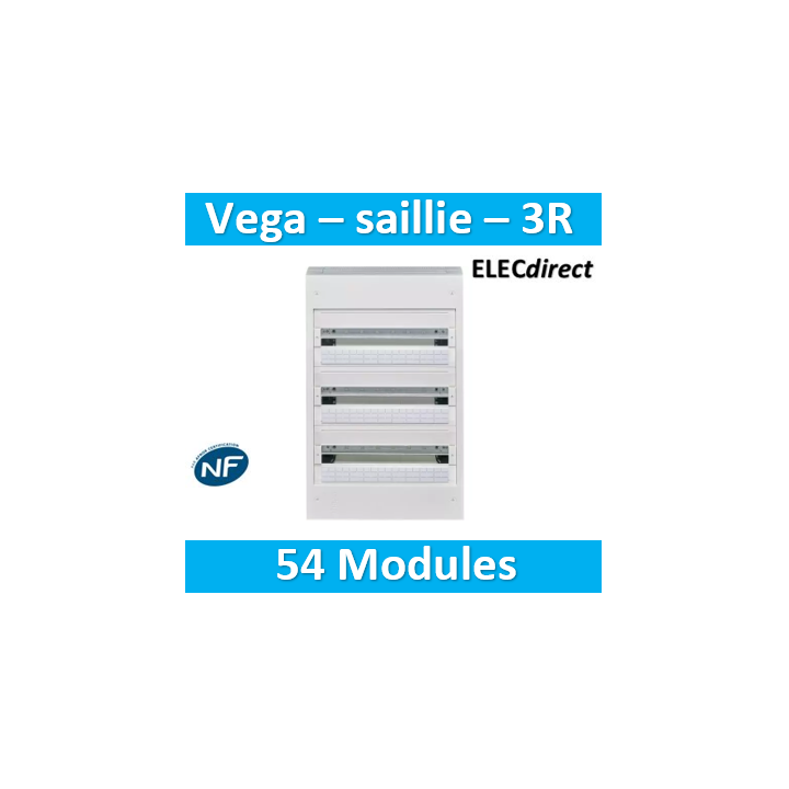Hager - Coffret Vega largeur 18 modules hauteur 3 rangées - VB318A