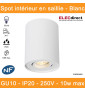 Spectrum - Spot intérieur en saillie - CHLOE GU10 blanc - IP20, 10W LED max - Réf : SLIP004002